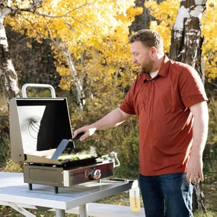 17" Professional Flat Top Grill - 60,000 BTU Commercial-Grade Power • Cast Iron Cooking Surface