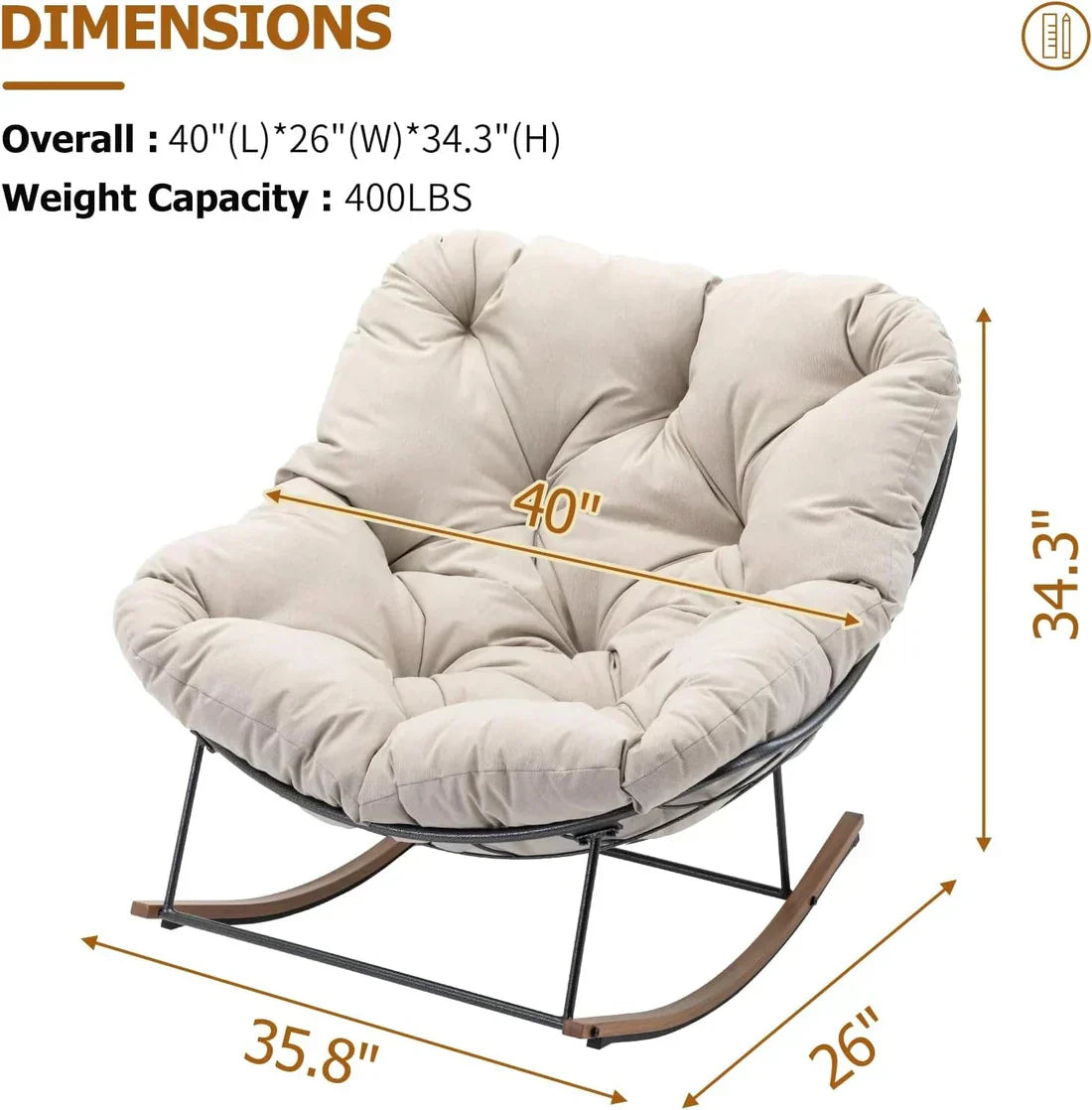 Ergonomic Rocking Recliner Chair – Cloud-Like Cushioning & Zero-Gravity Lounging