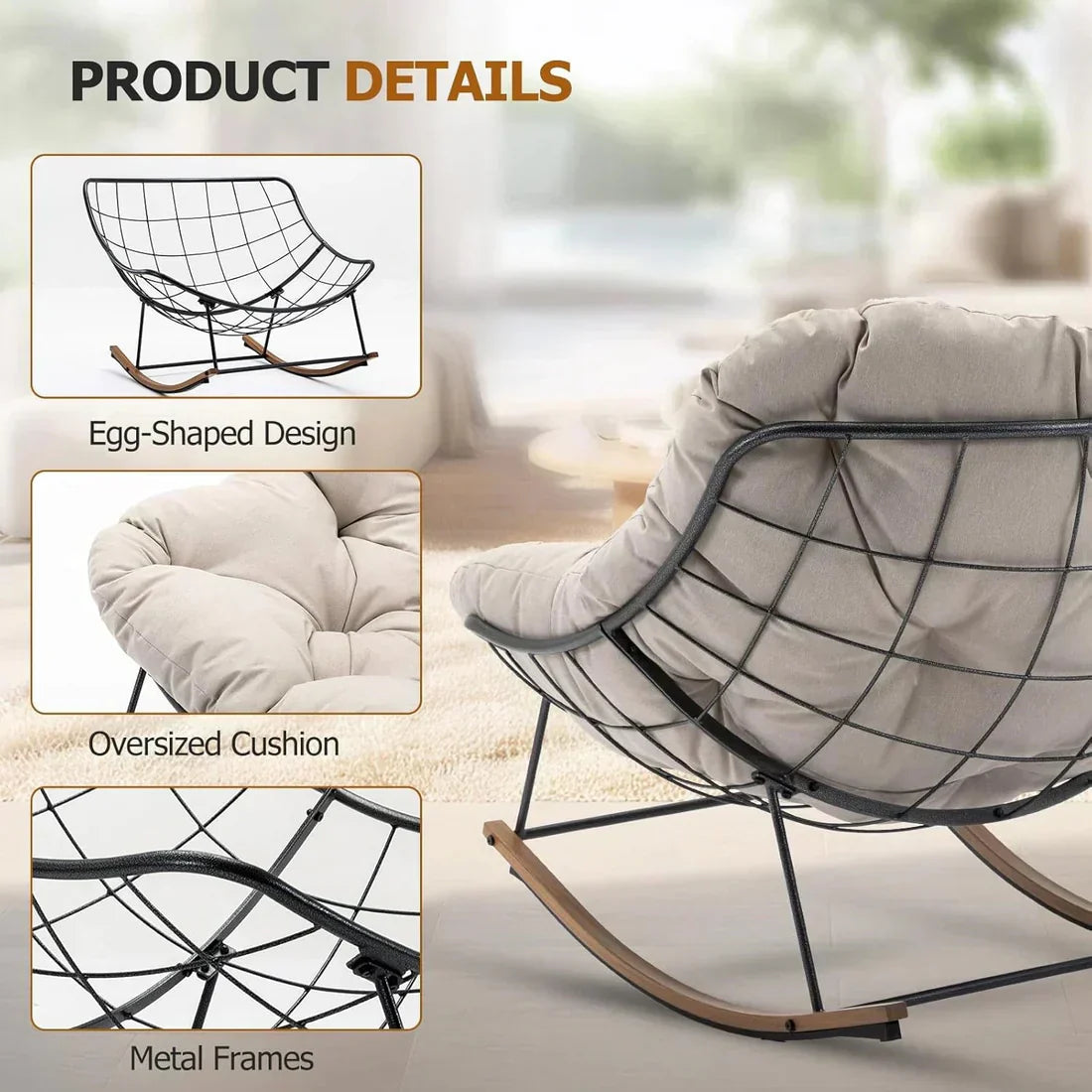 Ergonomic Rocking Recliner Chair – Cloud-Like Cushioning & Zero-Gravity Lounging